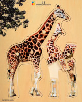 Holz-Puzzle realistisch Giraffe