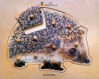 Holz-Puzzle realistisch Igel