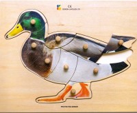 Holz-Puzzle realistisch Ente