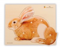 Holz-Puzzle realistisch Hase