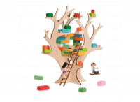 3D Puzzle für große Bausteine, Wohnhaus mit Baum