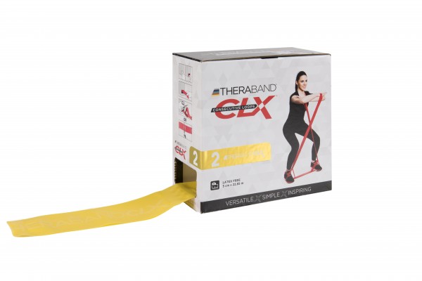 THERABAND CLX Rolle leicht/gelb 22m